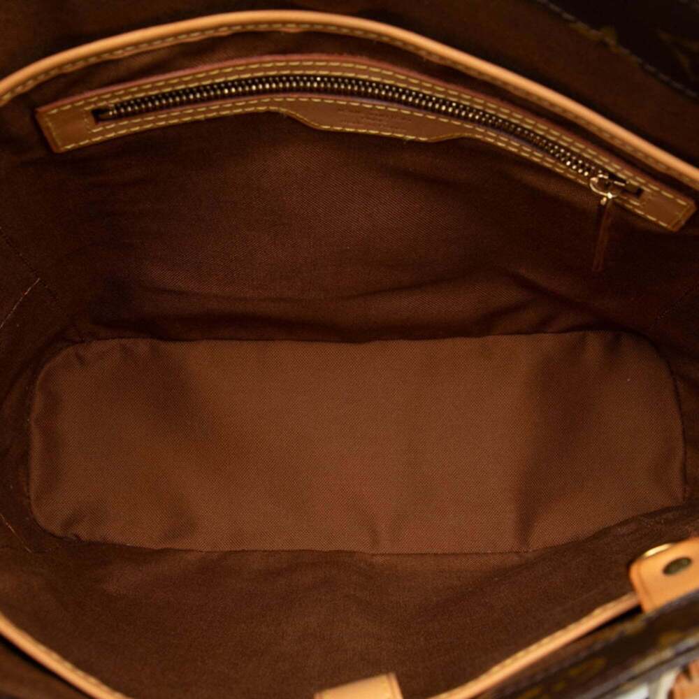 LOUIS VUITTON Authentic Brown Monogram Leather Tote Bag - Picture 4 of 6
